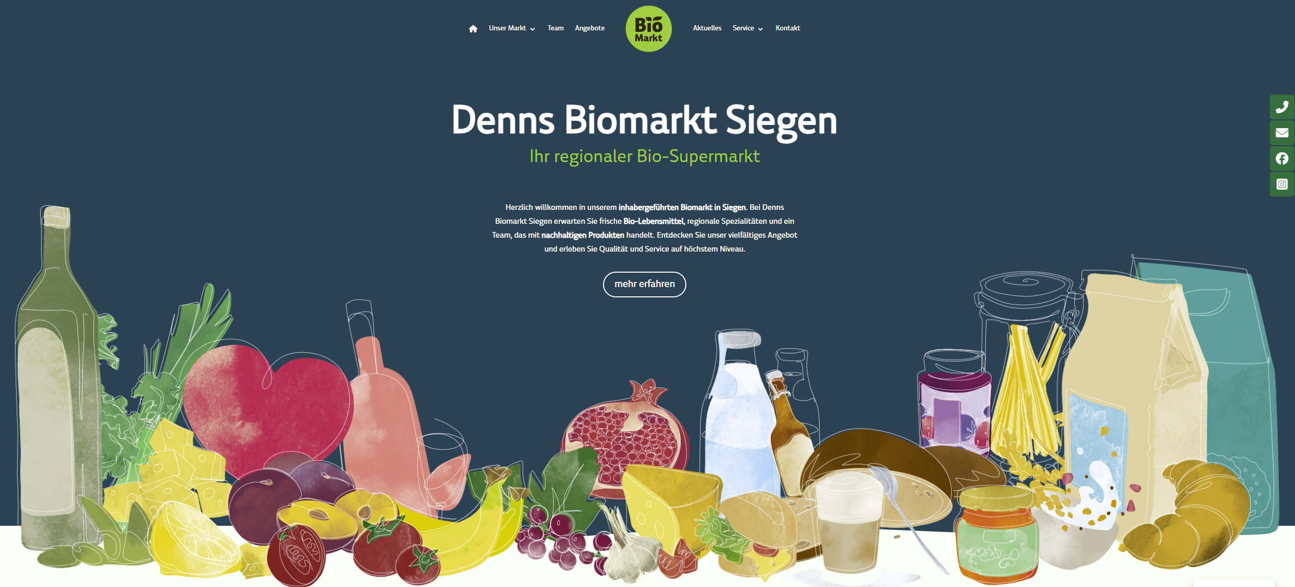 Website Denns Biomarkt Siegen