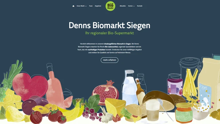 Website Denns Biomarkt Siegen