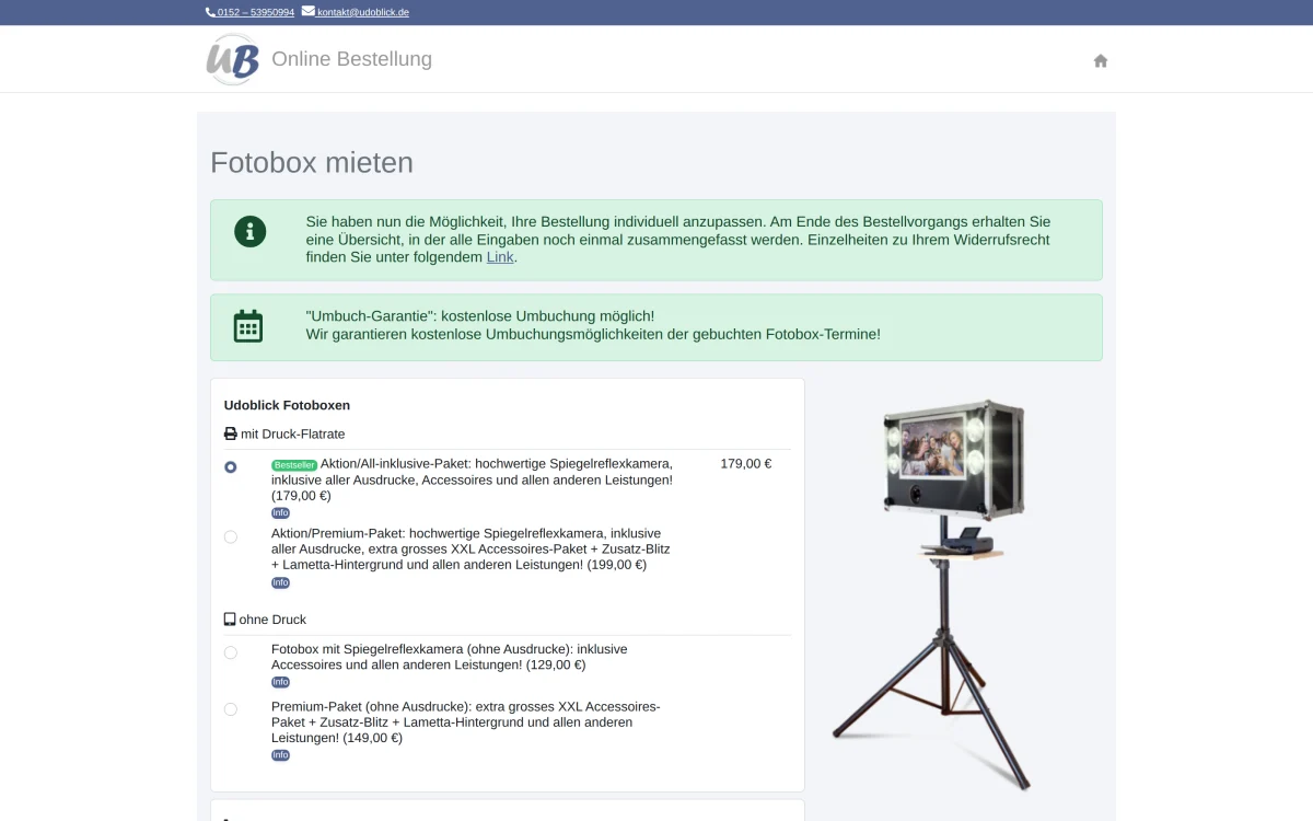 Website-Ansicht: Udoblick